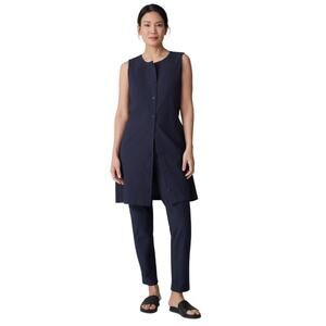 Eileen Fisher Crepe Stretch Pullon Pants Ink Blue, size S